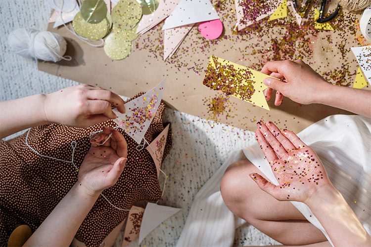 8 idéer til brug af glimmer og glitter i scrapbooking