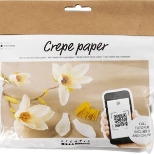 Mini Diy Kit Crepepapir - Magnoliagren - Stræk/crepe 180% - 105 G