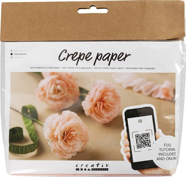 Mini Diy Kit Crepepapir - Nelliker - Stræk/crepe 180% - 105 G