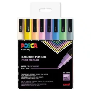 Posca Tusser Sæt Pastel Farver PC-3M ? 8 stk.