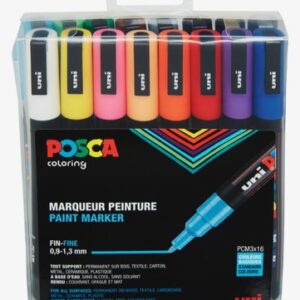 Posca Tusser Sæt Standard Farver PC-3M - 16 stk.