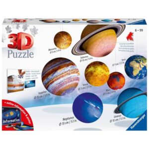 Ravensburger Solar System 3D Puzzle 27/54/72/108p 3D Puslespil