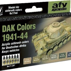 Vallejo - Maling Sæt Til Modelhobby - Dak Colors 1941-44 - 6x71 Ml